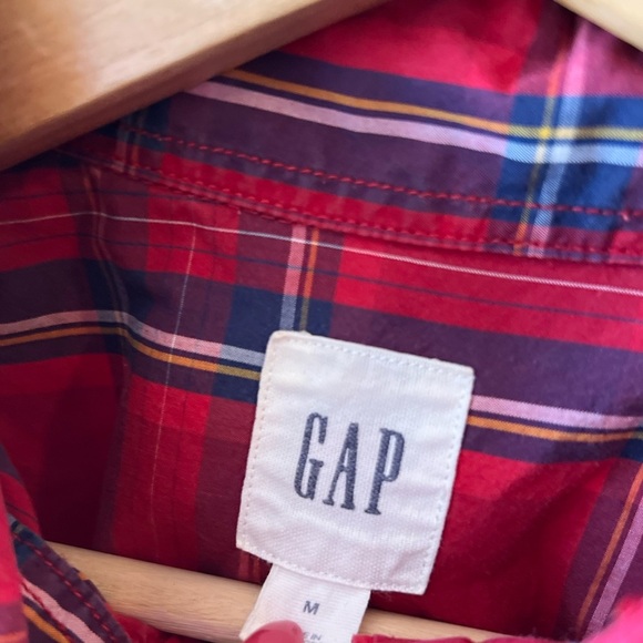 Gap Plaid Button Up Top Long Sleeve M - Picture 5 of 7